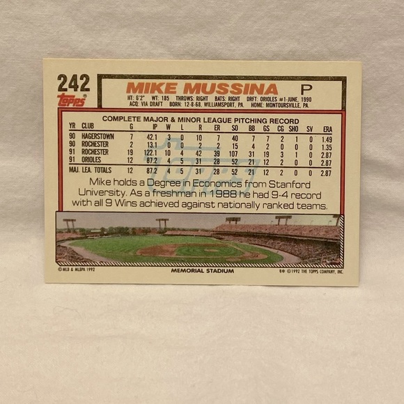 ‘92 Mussina - Picture 2 of 4